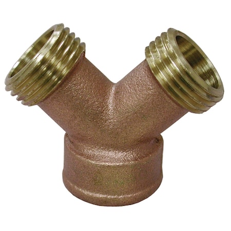 Jones Stephens 3/4in. x 3/4in. Brass Garden Hose Wye G20050